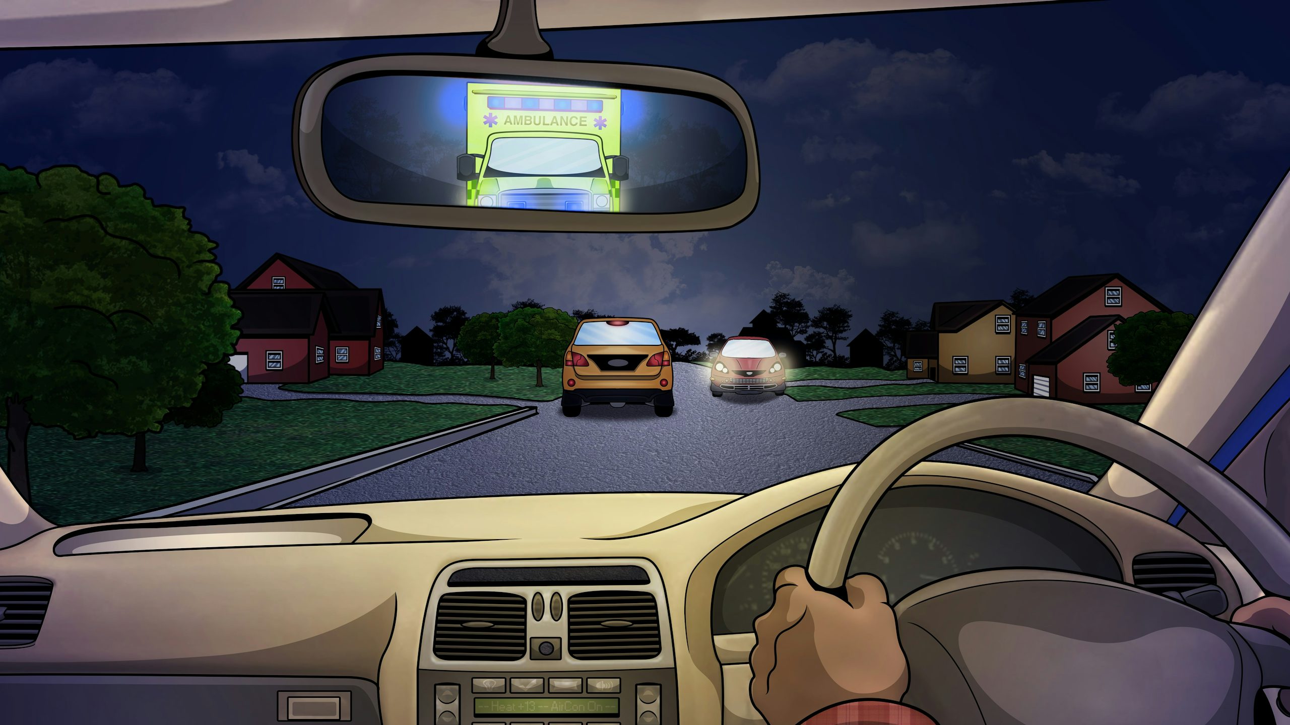You must take appropriate action to let an emergency vehicle pass
