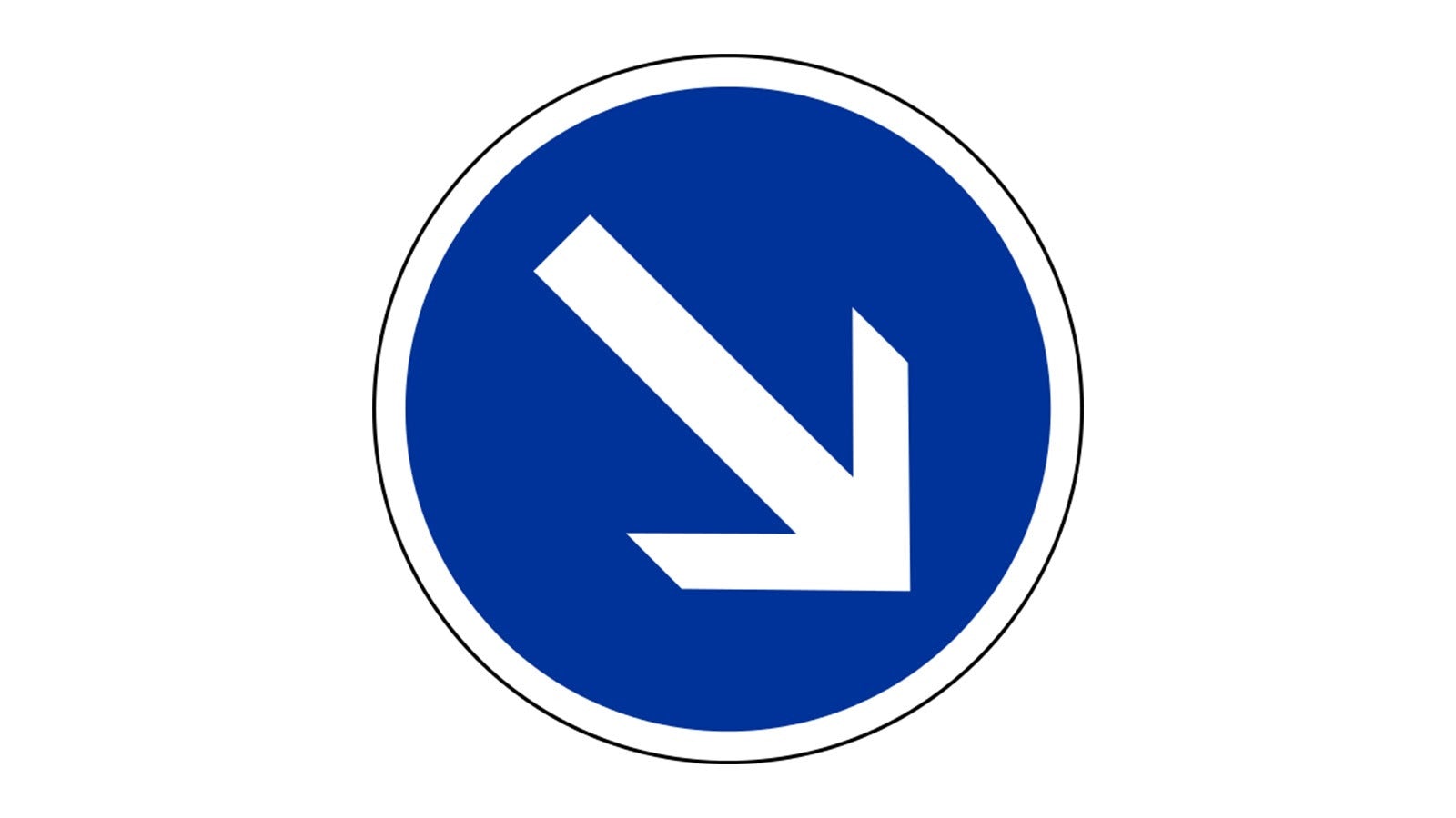 Contournement obligatoire de l’obstacle par la droite