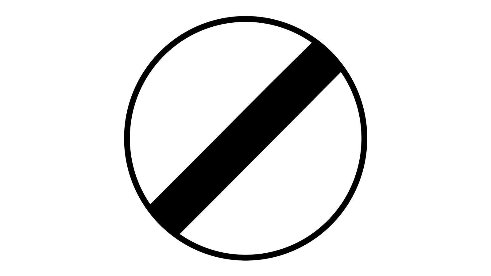 Panneau de fin d’interdiction