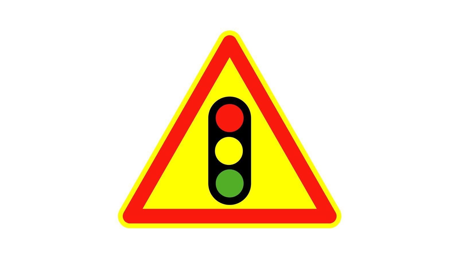 Panneau de feux de circulation temporaire