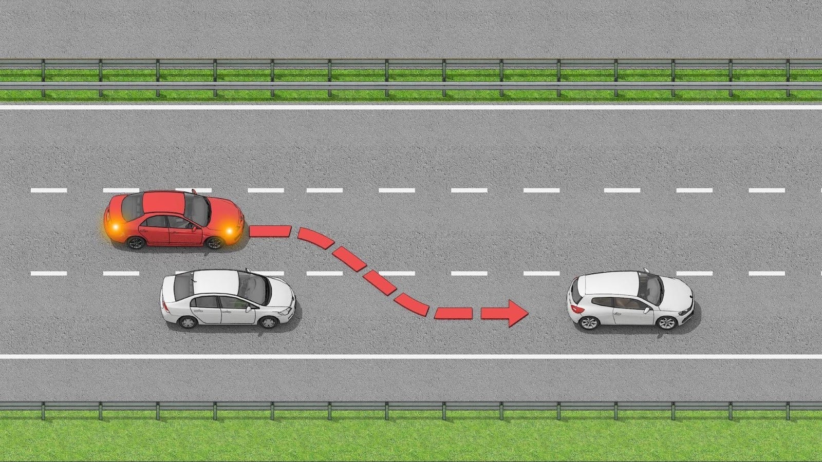 Vous devez toujours céder la place au trafic circulant dans la voie sur laquelle vous vous dirigez.
