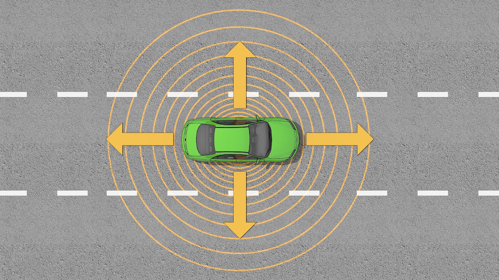 Bil som har skapat en säkerhetsmarginal.