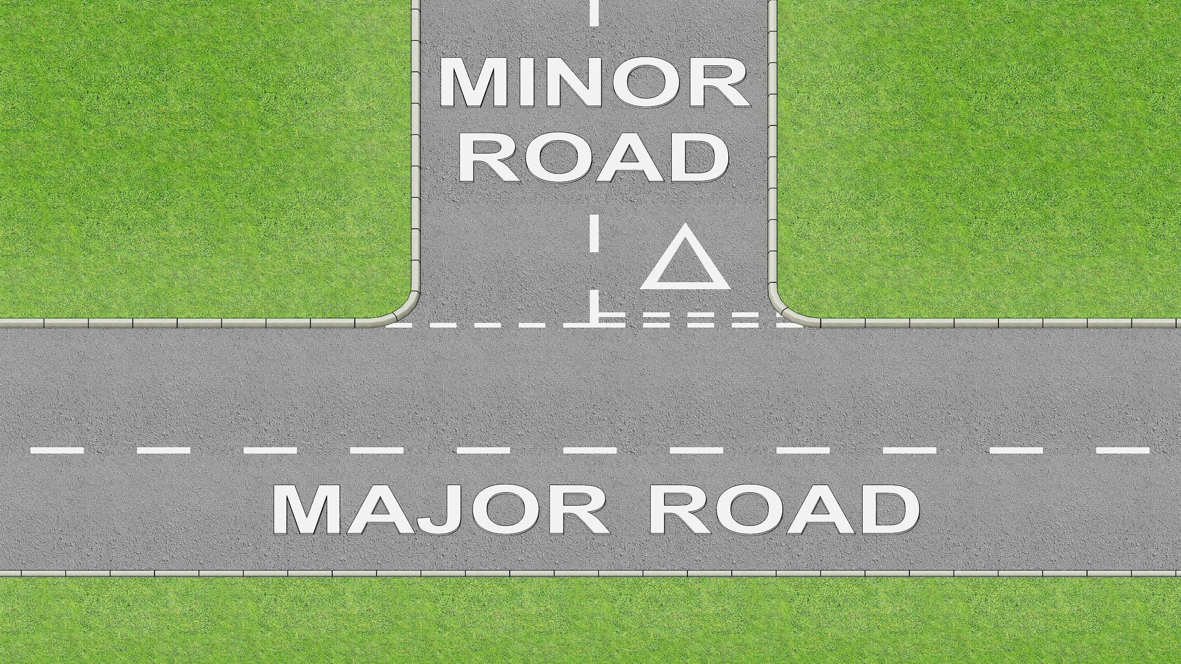 Traffic on major roads has priority over traffic on minor roads