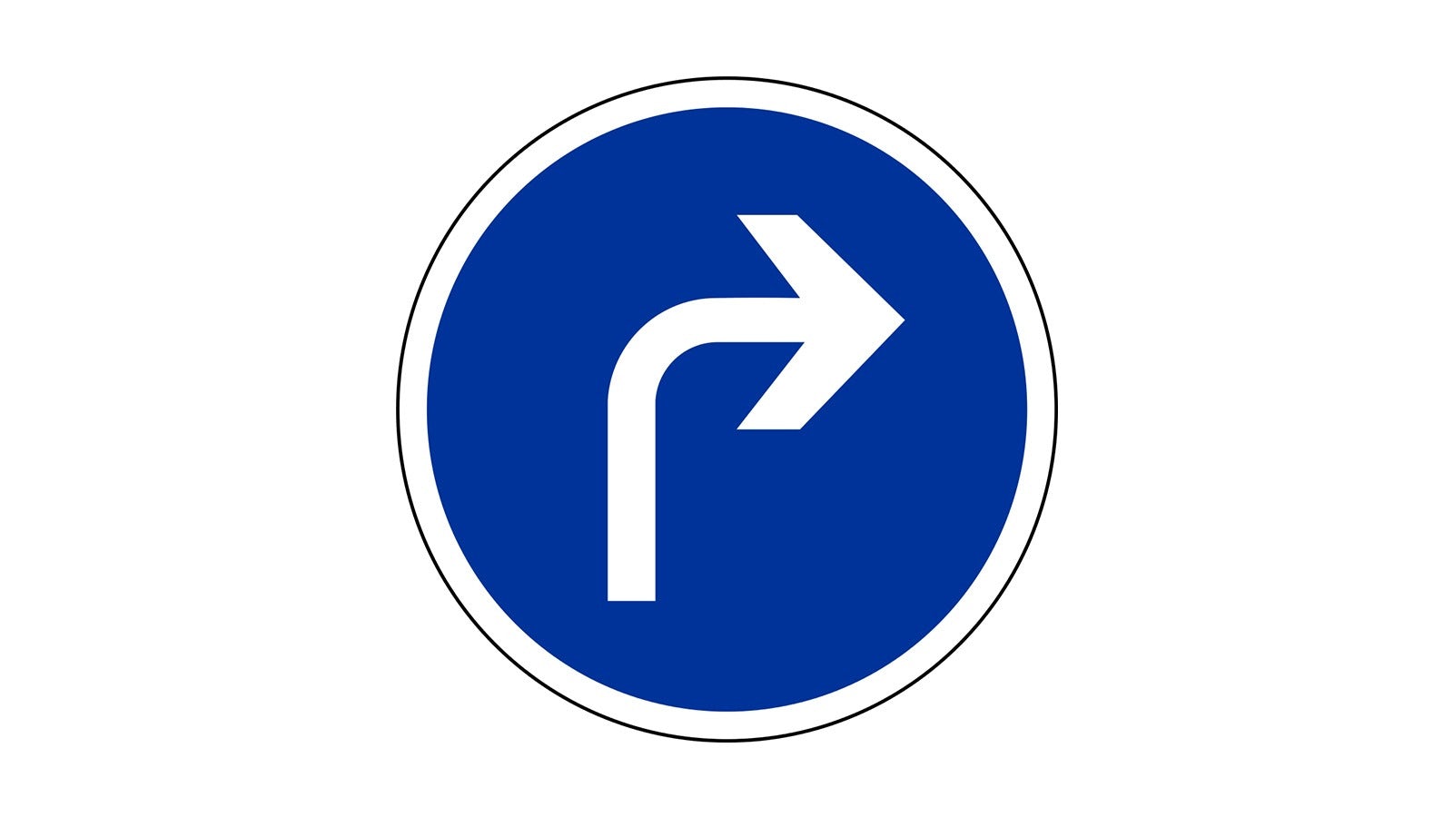 Direction obligatoire à la prochaine intersection: à droite