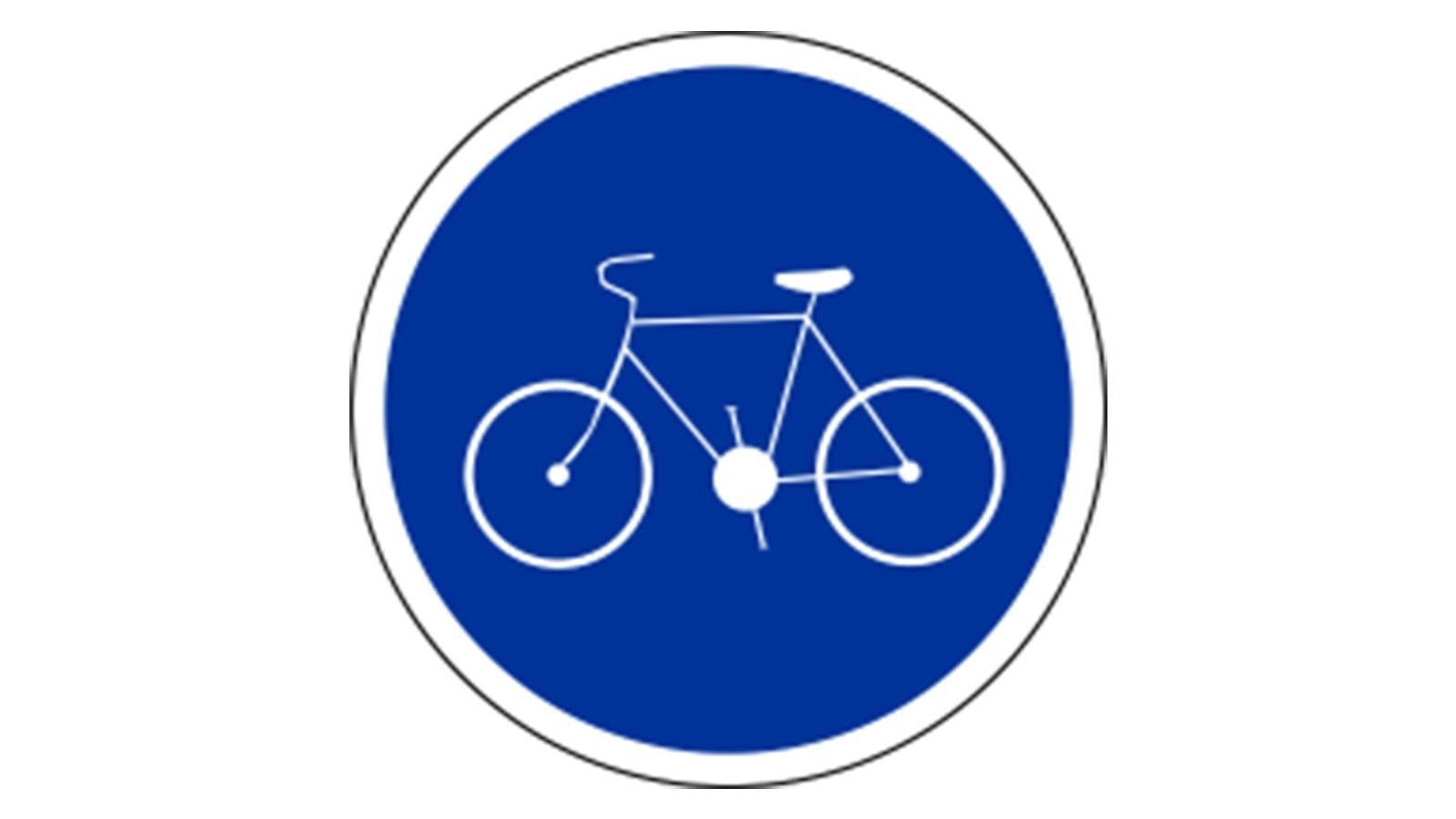 Panneau d’une piste cyclable