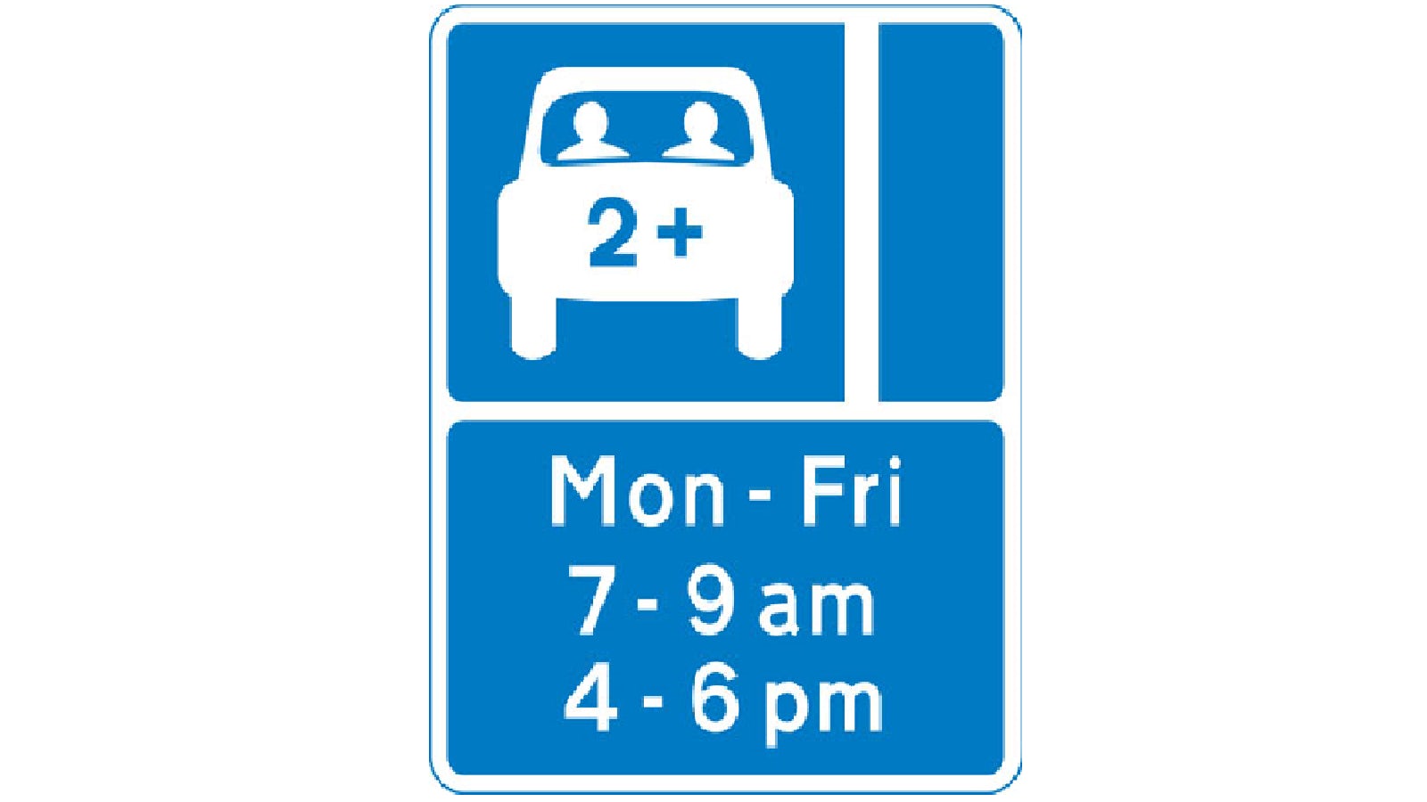 Lane designated for use by high occupancy vehicles (HOV)