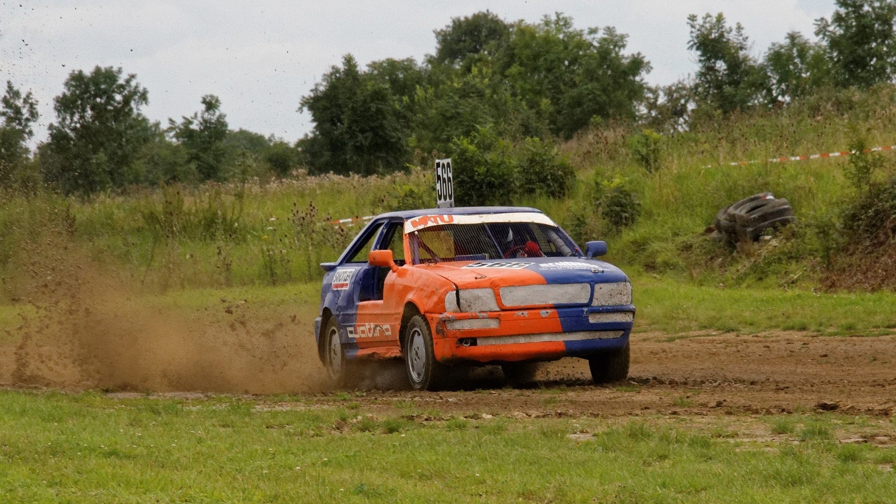 A car on off-road surface