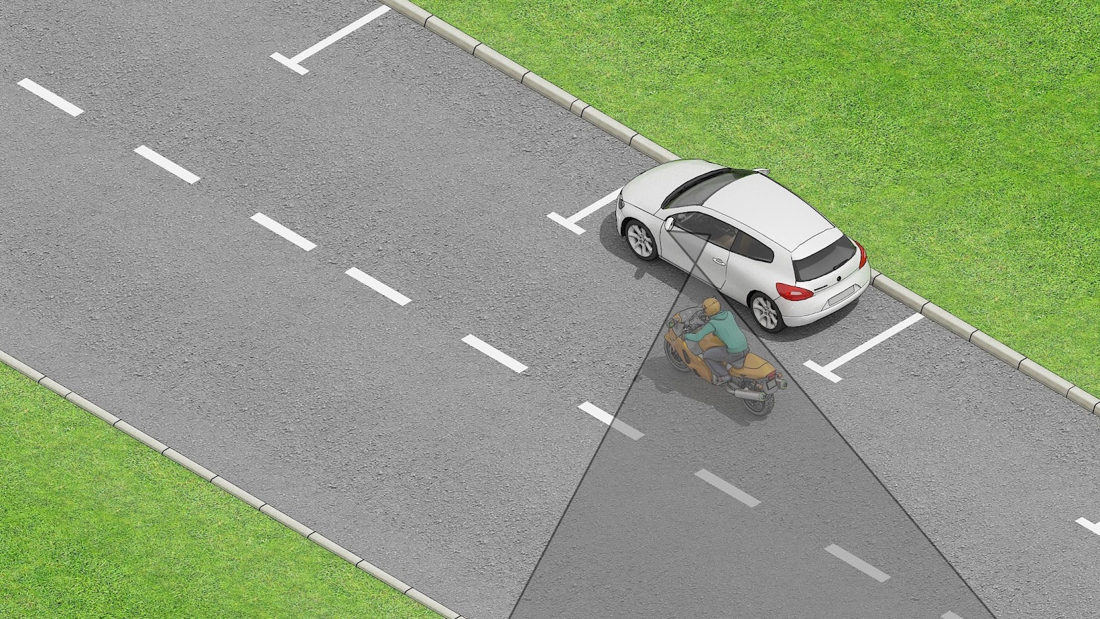 Vérifiez l'angle mort avant de sortir d’un emplacement de stationnement