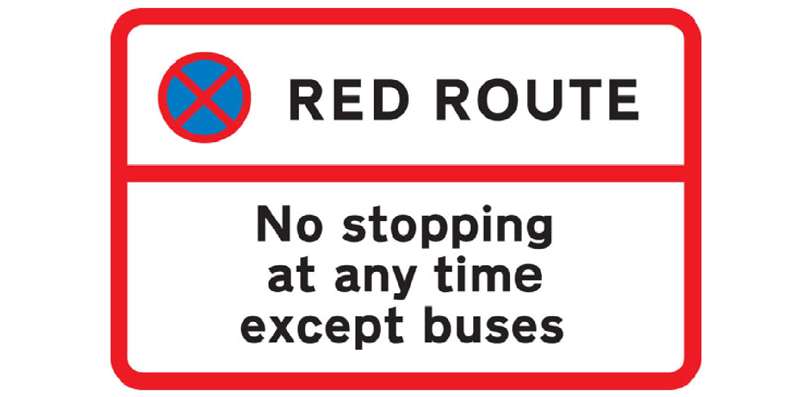 No stopping during period indicated except for buses