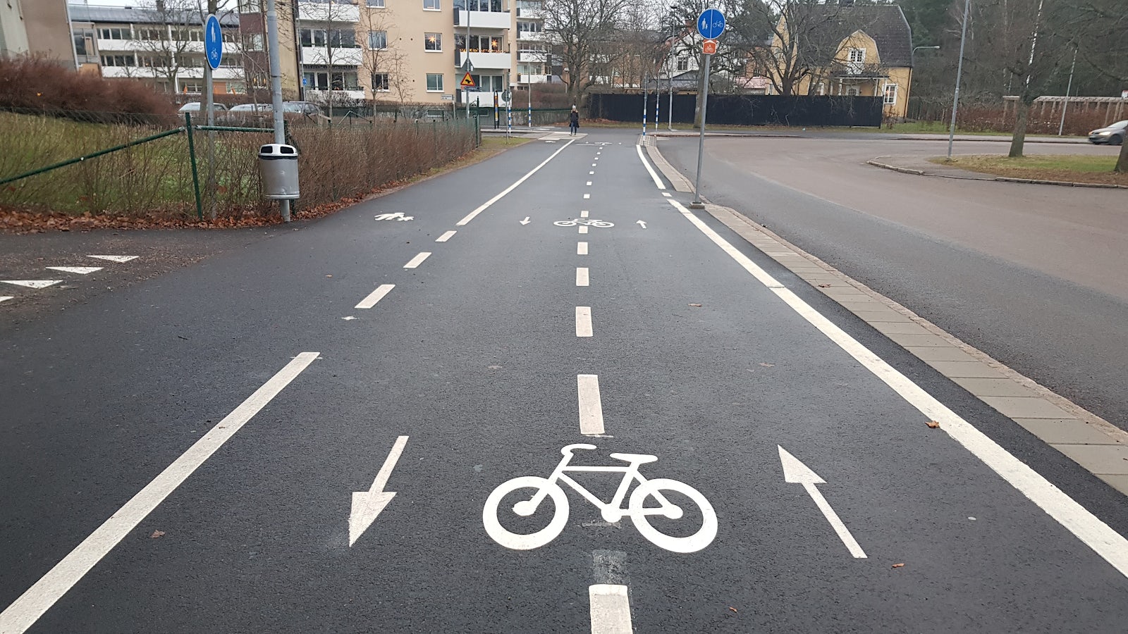 Bild på en cykelbana.