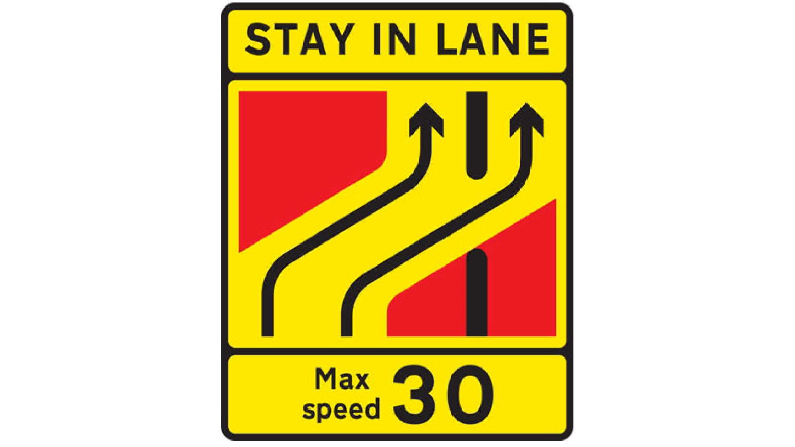 One lane crossover at contraflow road works