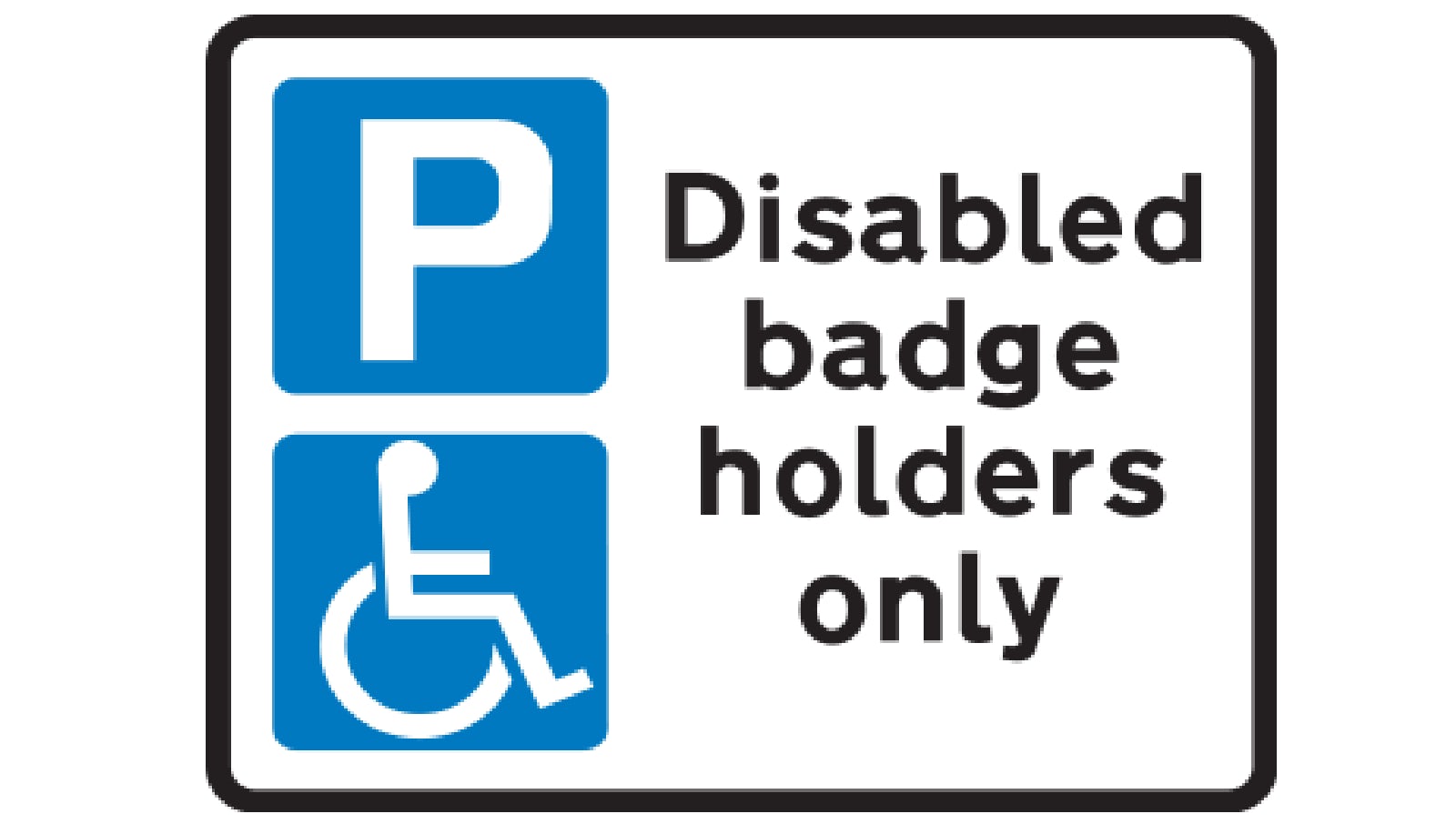 A Blue Badge parking sign