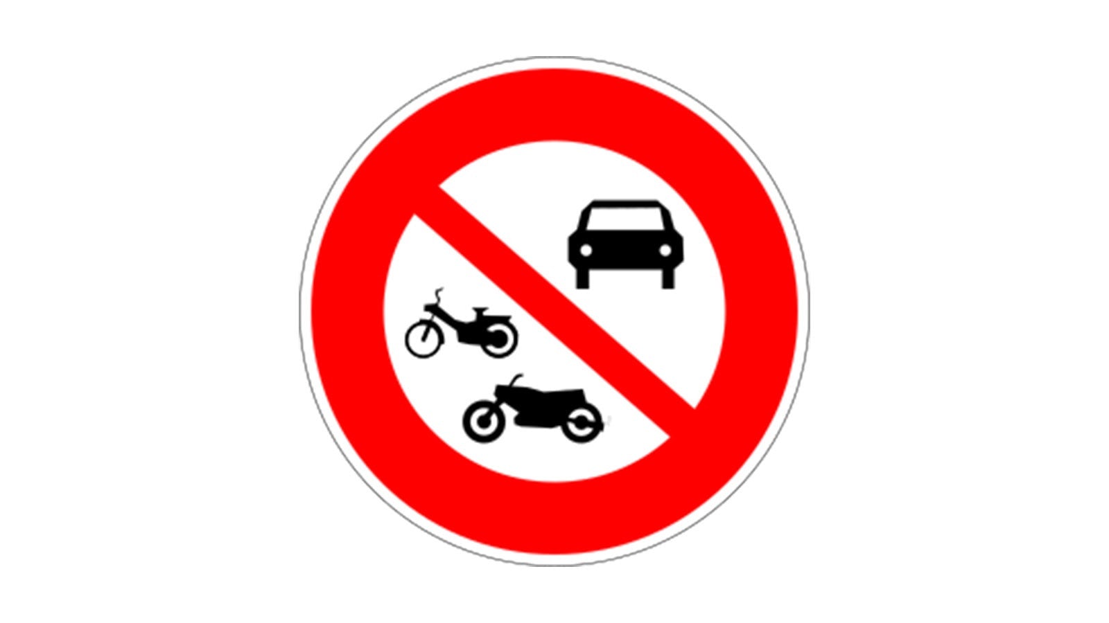 Accès interdit aux véhicules à moteur