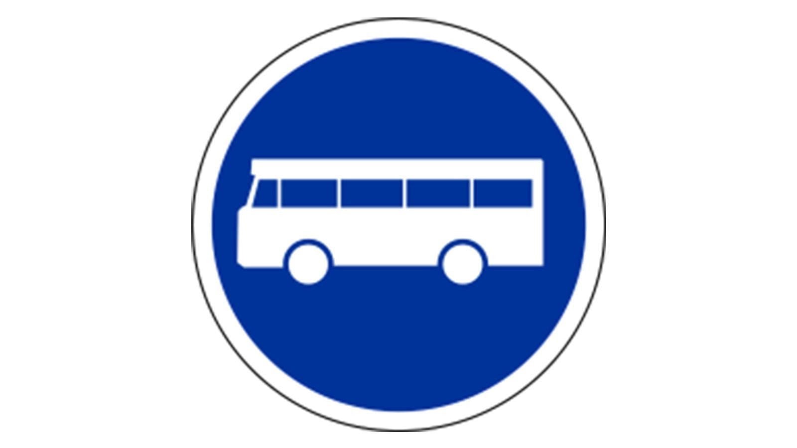 Panneau d’une voie de bus