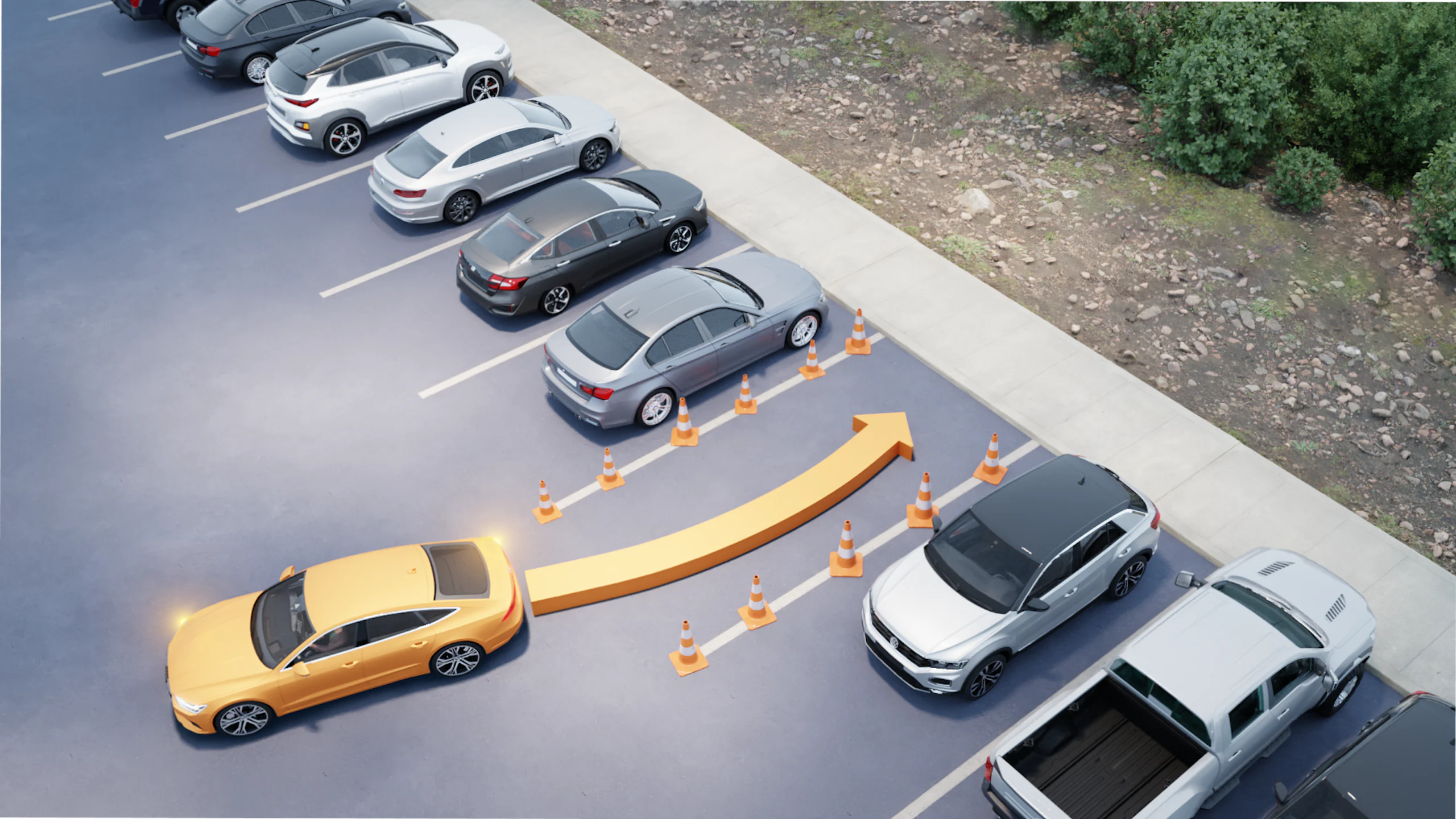 Parking is one of many skills tested on the driving test